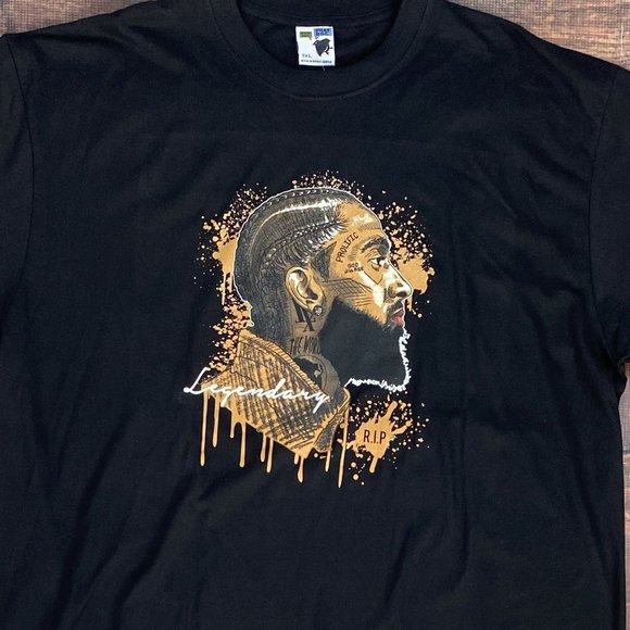 NWT Black S/S Graphic Nipsey Hussle Shirt - Picture 1 of 2